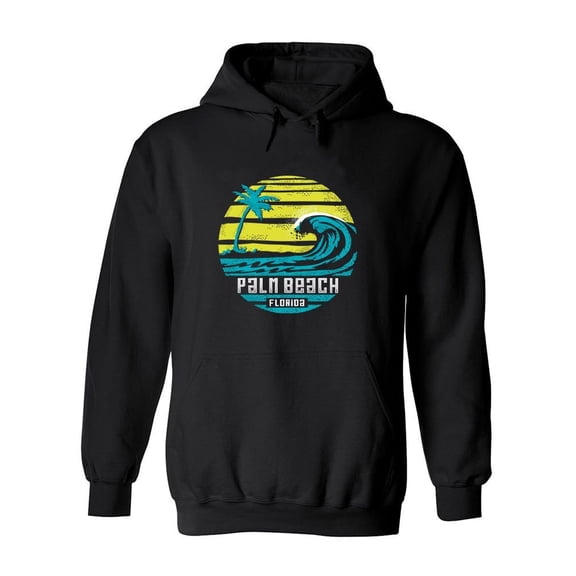 Palm Beach Florida Design Hoodie Men -Image by Shutterstock, Male 3X-Large