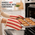 thumbnail image 3 of Oven Mitts and Pot Holders 4‑Piece Set, 2 Oven Mitts + 2 Pot Holders, Heat Resistant Quilted Cotton Kitchen Gloves for Baking Cooking Grilling, 3 of 6