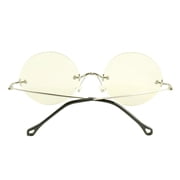 Steve Jobs Round Rimless Glasses