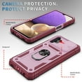 thumbnail image 6 of Military Grade Drop Impact for Samsung Galaxy A32 5G Camera Lens Slide Protection Case 360 Metal Rotating Ring Kickstand Holder Armor Shockproof Case For Samsung Galaxy A32 5G,
Pink+Red, 6 of 8