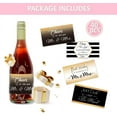 thumbnail image 3 of 40pcs Wedding Wine Bottle Labels 4 Styles Mr & Mrs Water Bottle Stickers Birdal Shower Bottle Wrappers Mini Golden Wine Labels for Bridal Shower Wedding Engagement Anniversary, 3 of 7