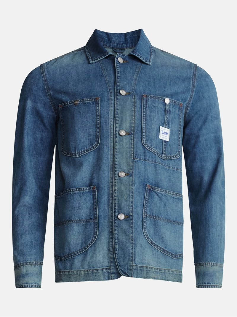 Kacey Lee Men's Denim Chore Jacket, Sizes S-2XL - Walmart.com