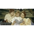 thumbnail image 2 of Cassatt, Mary 14x9 White Modern Wood Framed Museum Art Print Titled - Family Group Reading, 2 of 4