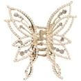 thumbnail image 1 of Pince à Mâchoires Papillon en Strass, Pince à Cheveux, Pince à Griffes, Outil de Coiffure pour Femmes, 1 of 8