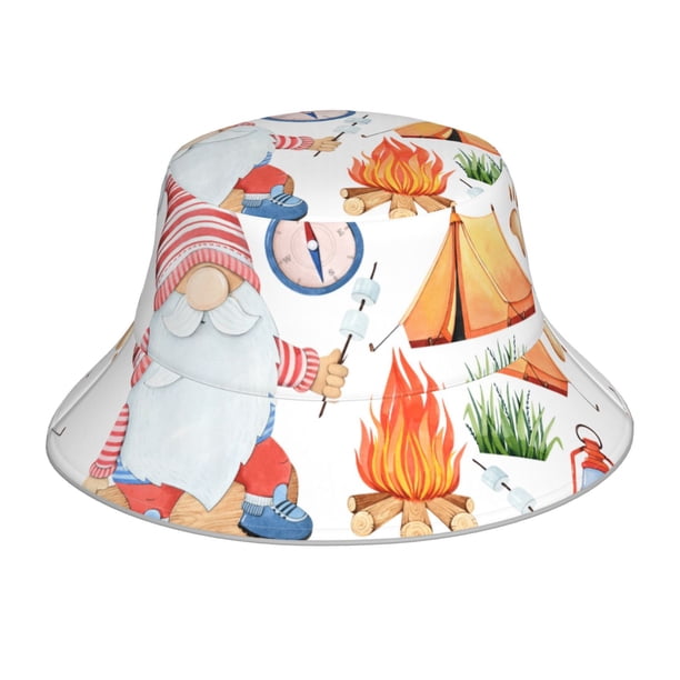 Balery Gnome Camping Sombreros para el sol para hombre y mujer, sombrero de pescador con UPF 50+