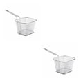 thumbnail image 1 of jesticaly French Fries Baskets Mesh Restaurant Vegetables Kitchen Supply Multi-function Baking Tool Onion Rings Lightweight Silver 10.5*8.5*6.5cm 2Set, 1 of 6