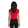 thumbnail image 3 of No Boundaries Juniors’ Ruched Top with Short Sleeves, Sizes XS-XXXL, 3 of 5