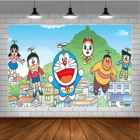 Doraemon Banner Poster Wall Decor Birthday Backdrop Background Party Supplies Taspestry