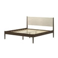 thumbnail image 3 of Harbor King Bed with Upholstered Headboard, Walnut/Swiss Coffee, 3 of 7