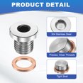 thumbnail image 3 of Uxcell 1/4" BSP Inner Hex Head, 4 Pcs Thread Sensor Plug Standard Pipe Fitting Plug, 3 of 7
