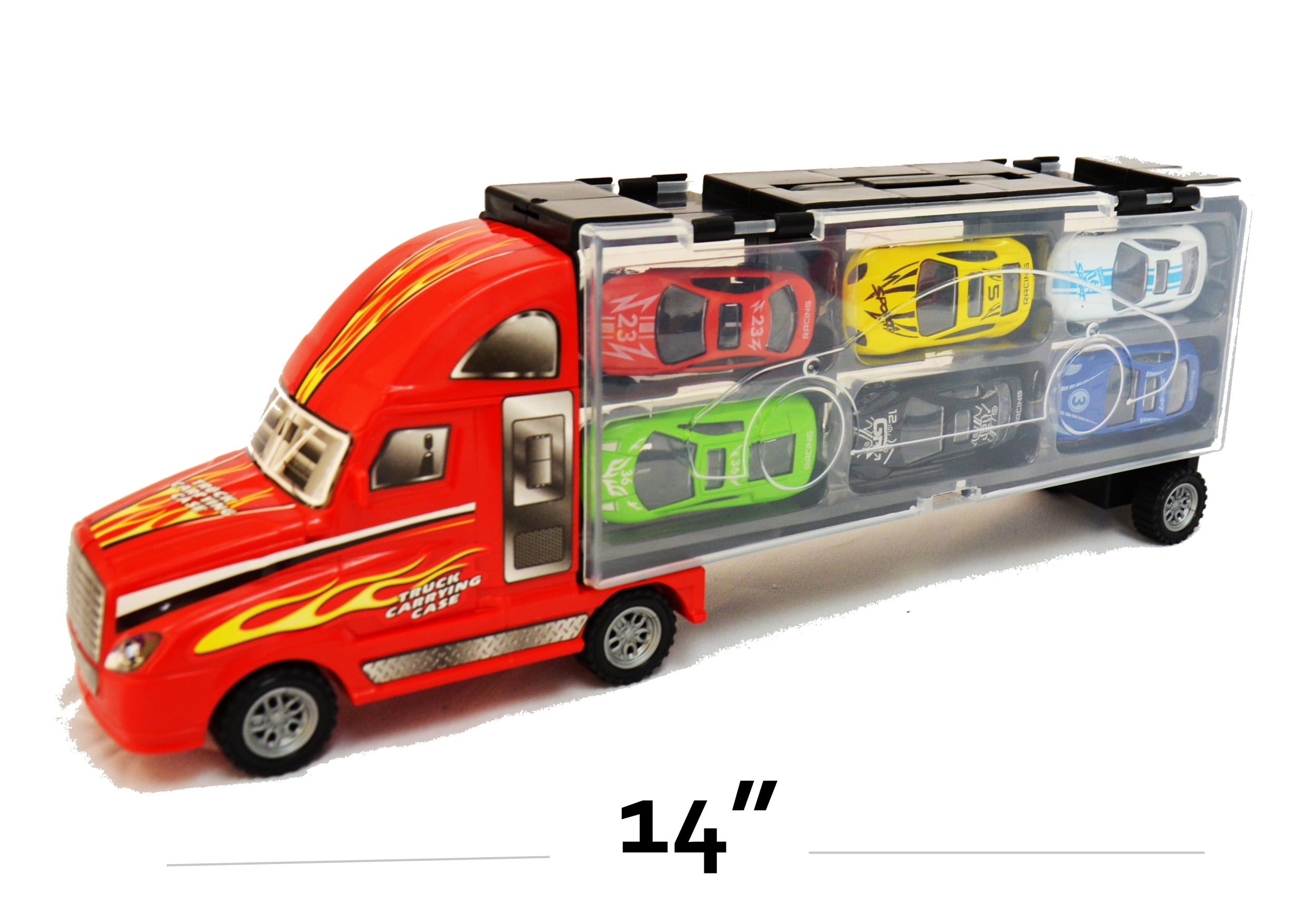 21 Diecast sports car plus Semi Trailer Truck Carrier