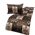 thumbnail image 1 of King / Queen / Twin Brown Decorative CA King 86"x18" Bed Runner WITH Pillow Cover, Persian Pattern & Quilted Bed Scarf on Satin fabric - Parisa, 1 of 5