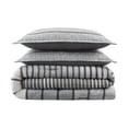 thumbnail image 2 of Serta Simply Clean Conrad Dark Grey Variegated Stripe Antimicrobial Comforter Set, King (3-Piece), 2 of 3