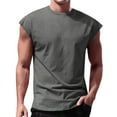 thumbnail image 4 of KPOPLK Men'S Breathable Sleeveless T Shirt Tops Slim Fashion Summer Round Neck Short Sleeve(4XL,Dark Gray), 4 of 4
