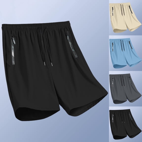 IhhxPro Men's Casual Shorts Quick Dry Men with Pockets Drawstring Athletic Lightweight Loose Fit Summer Beach Gym Workout Running Travel M-5XL