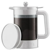 Bean Cold Brew Press and Iced Coffee Maker, 51 oz., White