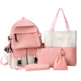 thumbnail image 3 of ibiyuan School Backpacks Nylon Two Tone Spacious 5 In 1 Lightweight School Bag Set for Ages 5th 6th 8th 10th, Middle Elementary, High School, Daily Outings, 3 of 4