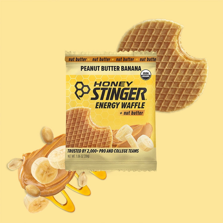 Honey Stinger Organic Energy Waffle Snack, Peanut Butter Banana, 6 Count