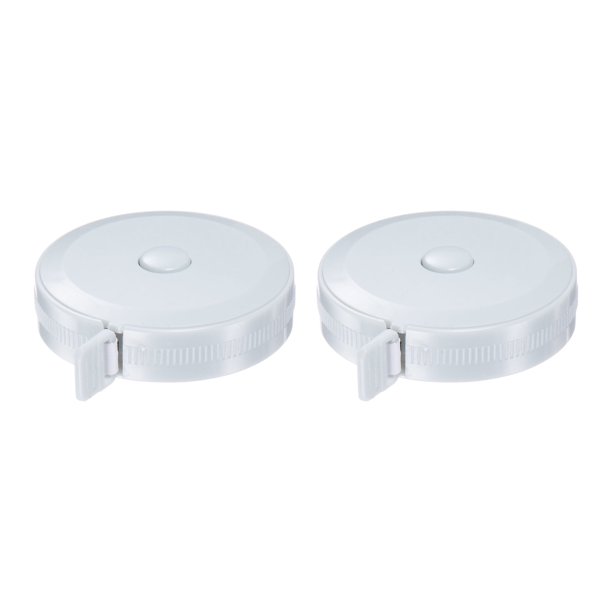 2uds Métrica Cinta 2M/78 Pulgadas Redondo Retráctil Sastres Métrica Cinta Bolsillo Tamaño para Cuerpo, Tela, Costura y Manualidades Medidas, Azul
