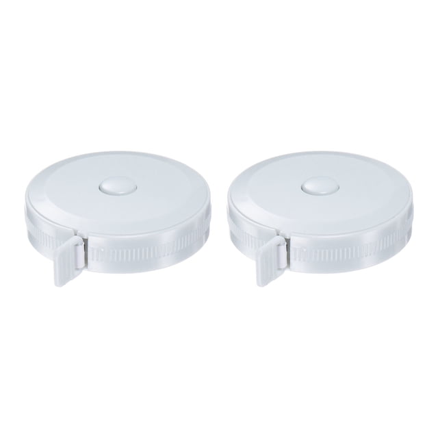 2uds Métrica Cinta 2M/78 Pulgadas Redondo Retráctil Sastres Métrica Cinta Bolsillo Tamaño para Cuerpo, Tela, Costura y Manualidades Medidas, Azul