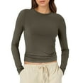 thumbnail image 1 of 2025 Haut de sous-Vêtements Thermiques pour Femmes Ajusté Hauts Longs Grande Taille Hauts Thermiques pour Femmes Manche Col Rond Court Ensemble de Haut et Bas Thermique Haut T-Shirt Basique Haut Thermique pour Femmes Uni Moulant, 1 of 5