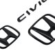 thumbnail image 1 of 1 par de insignias bordadas negras brillantes H+CIVIC FC FK adecuadas para pegatinas CIVIC FC FK 2015-2021, 1 of 4