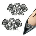 thumbnail image 1 of Uxcell 2-Pack Clips de Zapato Decorativos de Rhinestone, Hebilla de Cristal de Moda Removible de Aleación de Zinc [Negro], 1 of 7