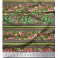 thumbnail image 1 of Soimoi Modal Satin Fabric Stripe,Floral & Paisley Decorative Print Sewing Fabric Yard 42 Inch Wide, 1 of 1