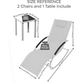 thumbnail image 3 of Bingirl Ensemble de Salon Extérieur Moderne avec Chaises à Accoudoirs Réglables et Table d'Appoint, Fauteuil Inclinable de Patio Idéal pour Terrasse, Balcon, Pelouse, 3 of 7