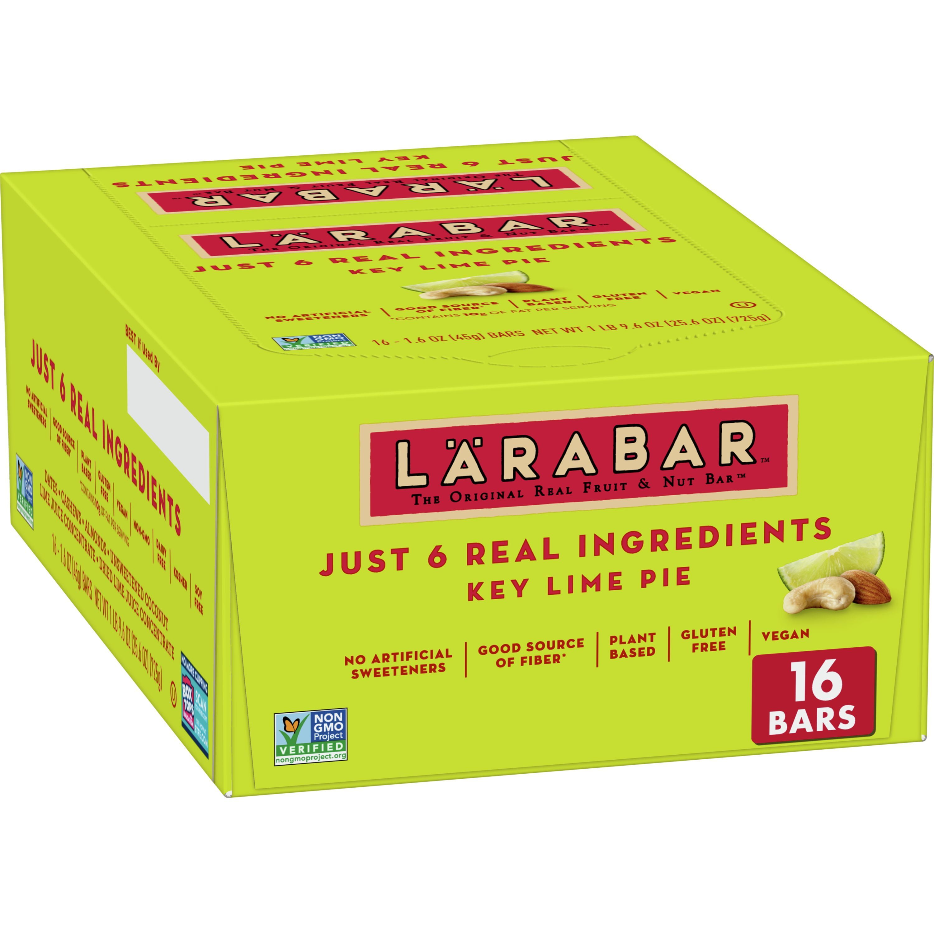 Larabar Key Lime Pie, Gluten Free Vegan Fruit & Nut Bars, 1.6 oz, 16 ct
