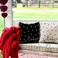 thumbnail image 4 of Valentine''s Day Pillow Covers 16x16 Inch Set of 2 White Hearts Decor Black Throw Pillow Covers Valentine''s Day Cushion Case Decoration for Sofa Couch 55D, 4 of 6