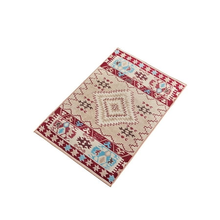 Southwestern Aztec Print Area Rug With Skid Resistant Backing Tribal Décor For Any Room In Home