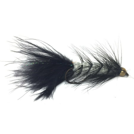 Bead Head Wooly Bugger Multi-Color Flies - One Dozen - 4 Sizes 6, 8, 10, 12 (3 of Each Size) - 8 Patterns to Choose