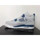 thumbnail image 4 of Ni - ke Size 11 Mens Ni - ke Air Jordan 4 Retro Sneakers Military Blue 2024 FV5029-141, 4 of 5