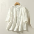 thumbnail image 2 of CEHVOM Blouse Mode Femme Manches Courtes Col Rond Décontracté Élastique Confortable en Liquidation, 2 of 6