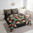 thumbnail image 3 of Manfei Bohemian Flower 7 Pieces Bedding Comforter Set for Teens Boys Girls,Tribal Aztec Full Bedding Set Lightweight,Exotic Style Fitted Sheet Flat Sheet,Luxury Bedroom Decor,Reversible, 3 of 8
