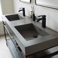 thumbnail image 4 of Vinnova Ablitas Composite Granite Stone Vessel Bathroom Vanity Sink 59.8"x19.7"DoubleSink - Grey, 4 of 5