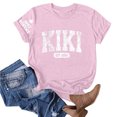 thumbnail image 2 of Blouses pour Femmes, Mode Féminine Hauts Imprimés Manches Courtes Blouse Amusante Col Rond T-Shirt Hauts, 2 of 3