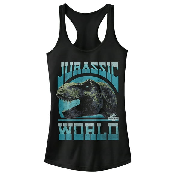 Junior's Jurassic World: Fallen Kingdom What Big Teeth  Racerback Tank Top Black 2X Large