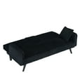 thumbnail image 5 of Corduroy Sofa, Adjustable Sofa, Sleeper Sofa&nbsp;with 3-Position Backrest and Built-In Cup Holders, 3-Seater Modern Couch for Living Room and Bedroom, Black, 72.04 Inch, 5 of 6