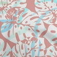thumbnail image 1 of oneOone Viscose Chiffon Dark Rose Brown Fabric Tropical Monstera Leaves Craft Projects Decor Fabric Printed By The Yard 42 Inch Wide, 1 of 4