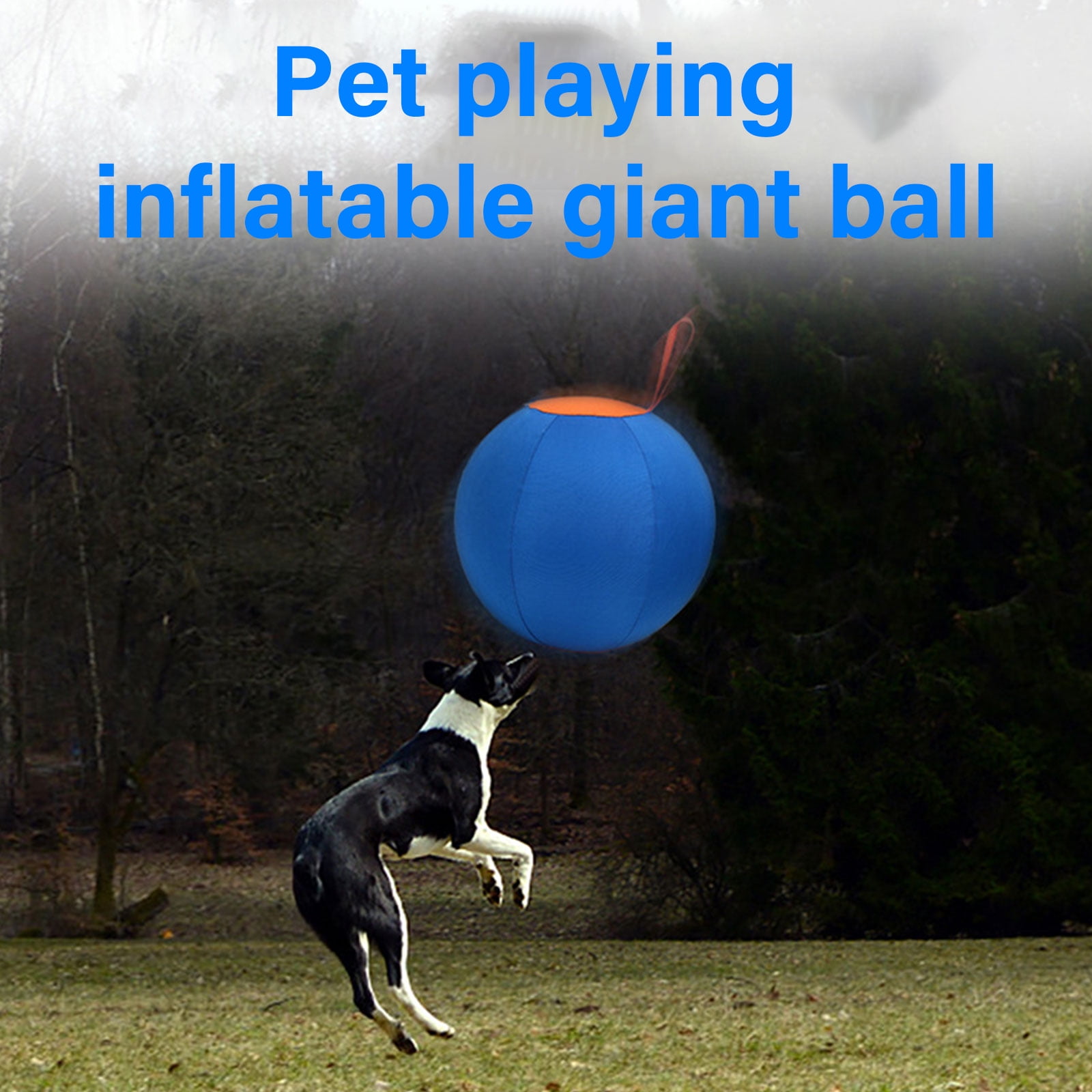 Dog Play Sphere Interactive Toy with Handle for Dogs Encouraging Exercise and Outdoor Games Fun Bouncy Toy