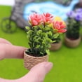 thumbnail image 5 of GOOHOCHY 4pcs Miniature Potted Plants Realistic Faux Flowers Desk Plants in Pot for Tabletop Office Shelf Dining Table Decoration, 5 of 8
