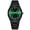 Black and Green, variant on Men's watch, waterproof watch, men's watch, all-black Arabic numeral dial, high-end alloy quartz watch, men's wristwatch