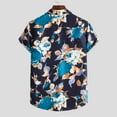 thumbnail image 4 of POTETI Shirts for Men Beach Hawaiian Short Sleeve Tropical Casual Button Down Shirt Tops, 4 of 9
