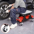 thumbnail image 5 of 300 lbs Capacity Rolling Mechanic Stool, Heavy Duty Seat with Drawer & 3 Slide-Out Tool Trays, 4" Wheels, 5 of 5
