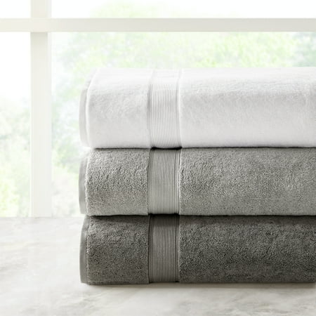 2pc Cotton Bath Sheet Set Gray