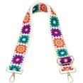 thumbnail image 5 of CoCoMangos Crochet Flower Purse Strap Replacement Crossbody Bag Handbag Wide Adjustable (Cherry White), 5 of 5