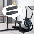 thumbnail image 1 of Almohadillas de repuesto para reposabrazos de silla de oficina, tapas, malla de PU, piezas de silla para computadora, accesorios, orificios de montaje Estilo C, 1 of 8