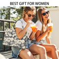 thumbnail image 5 of Large Capacity Tote Bag,Pioneer Flower Floral Print Pattern Handbag Fashion Luxury Tote Bag,15.7"x13"x 5.1" Inches,Laptop Compatible, 5 of 6